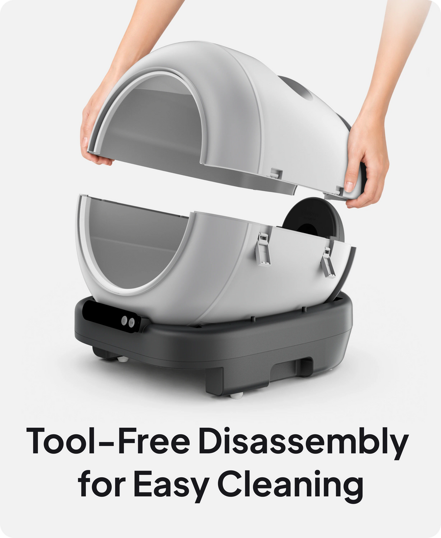disassemble litter box without tool